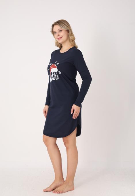 Camasa de noapte Craciun,Imprimeu HO HO, En-gros